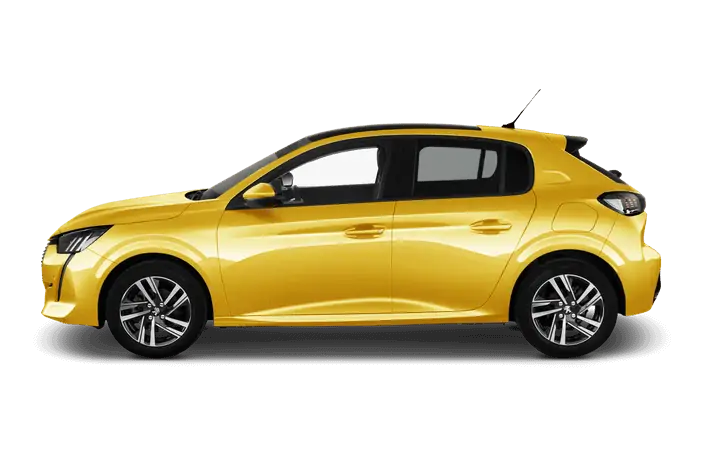 peugeot 20208allurehb2b sideview jaune faro metaallak